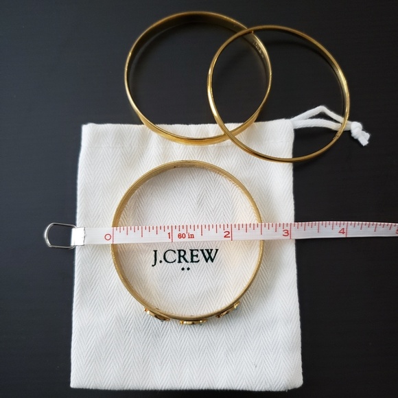 J.Crew Gold Bangle Enamel Bracelet (set of 3 pcs) - Picture 8 of 8
